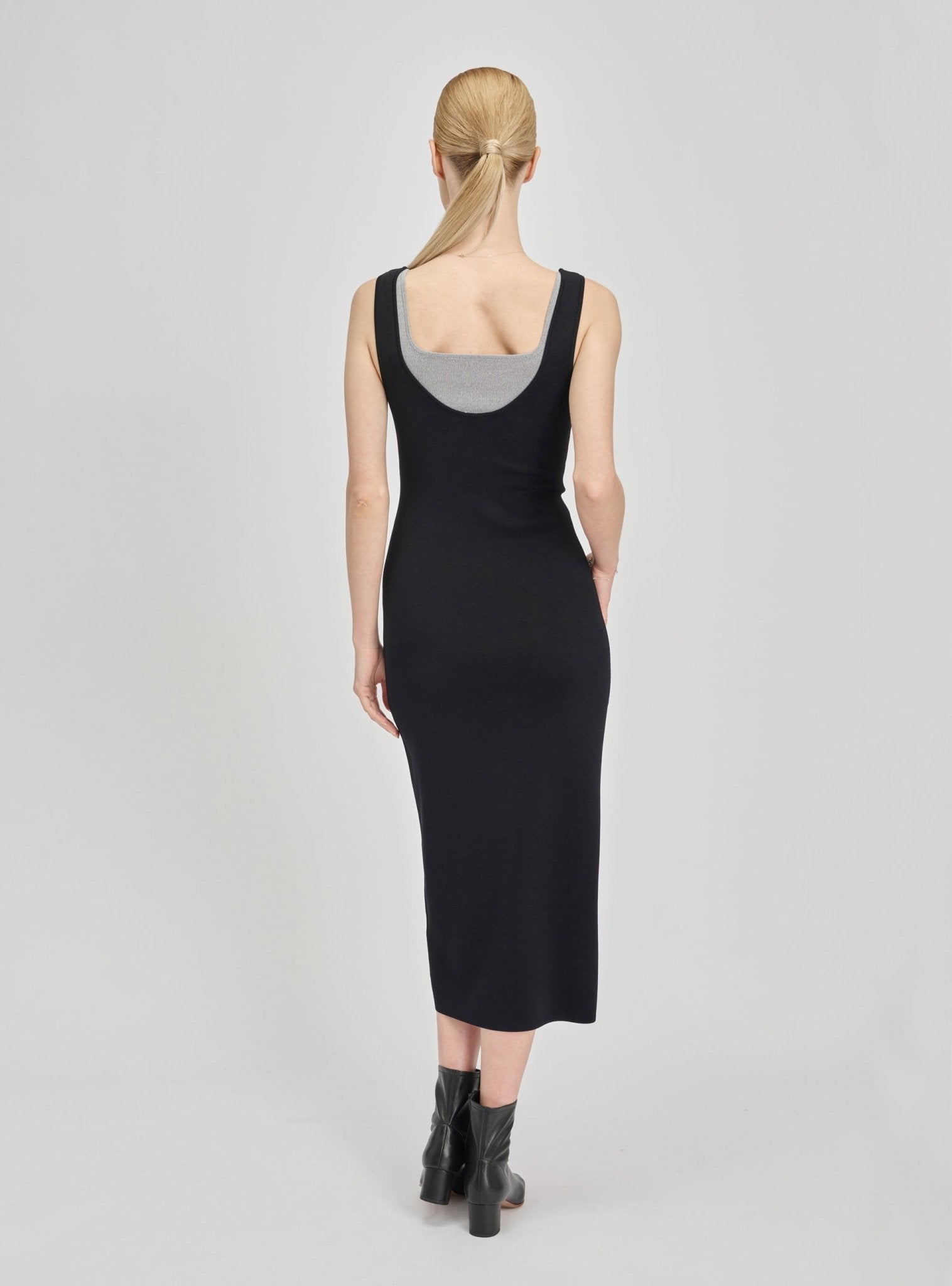 MELISSA knit dress (Black) - STELLAM