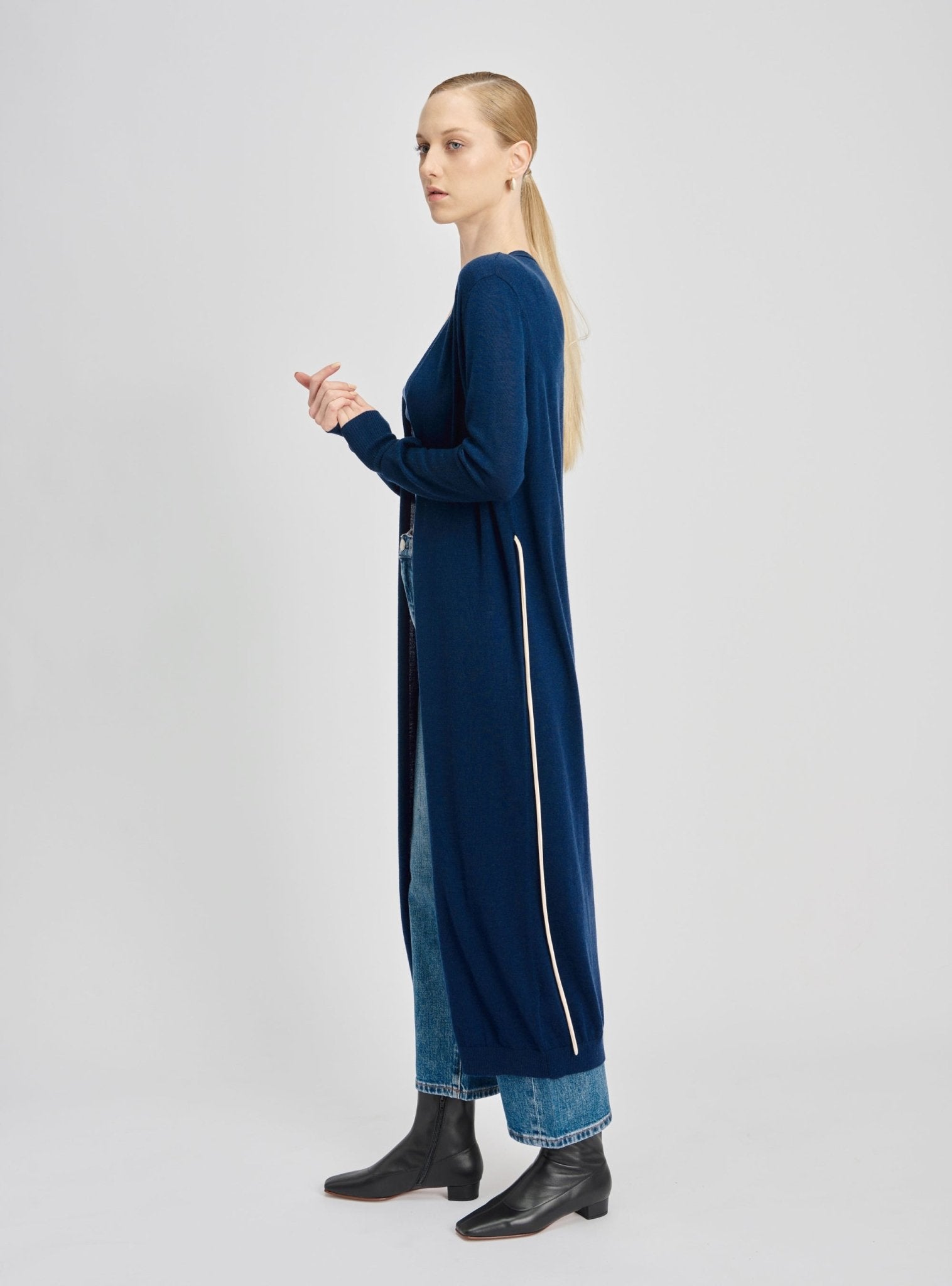 MIC maxi cardigan (Vine) - STELLAM