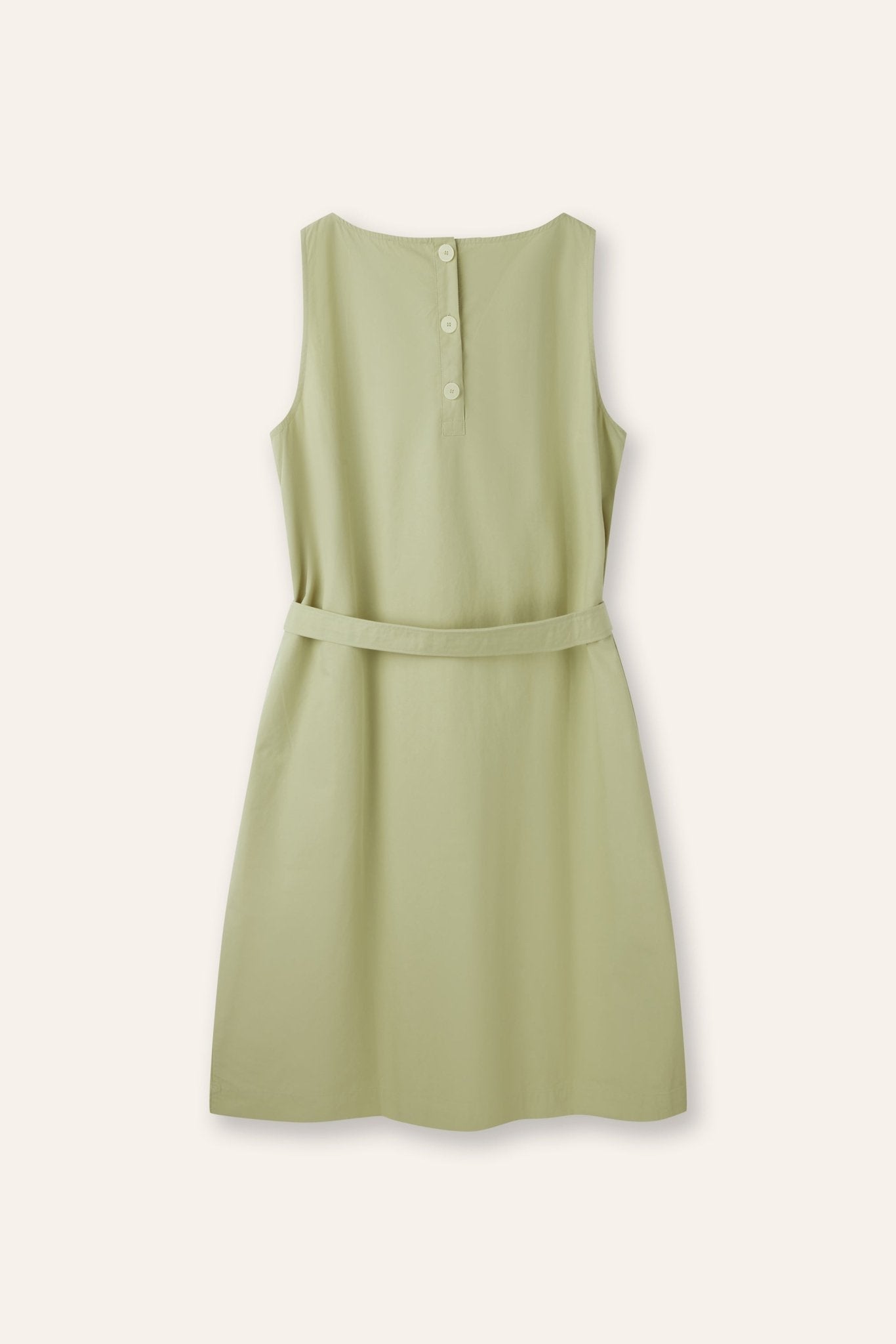 MIU cotton-poplin dress (Sage) - STELLAM