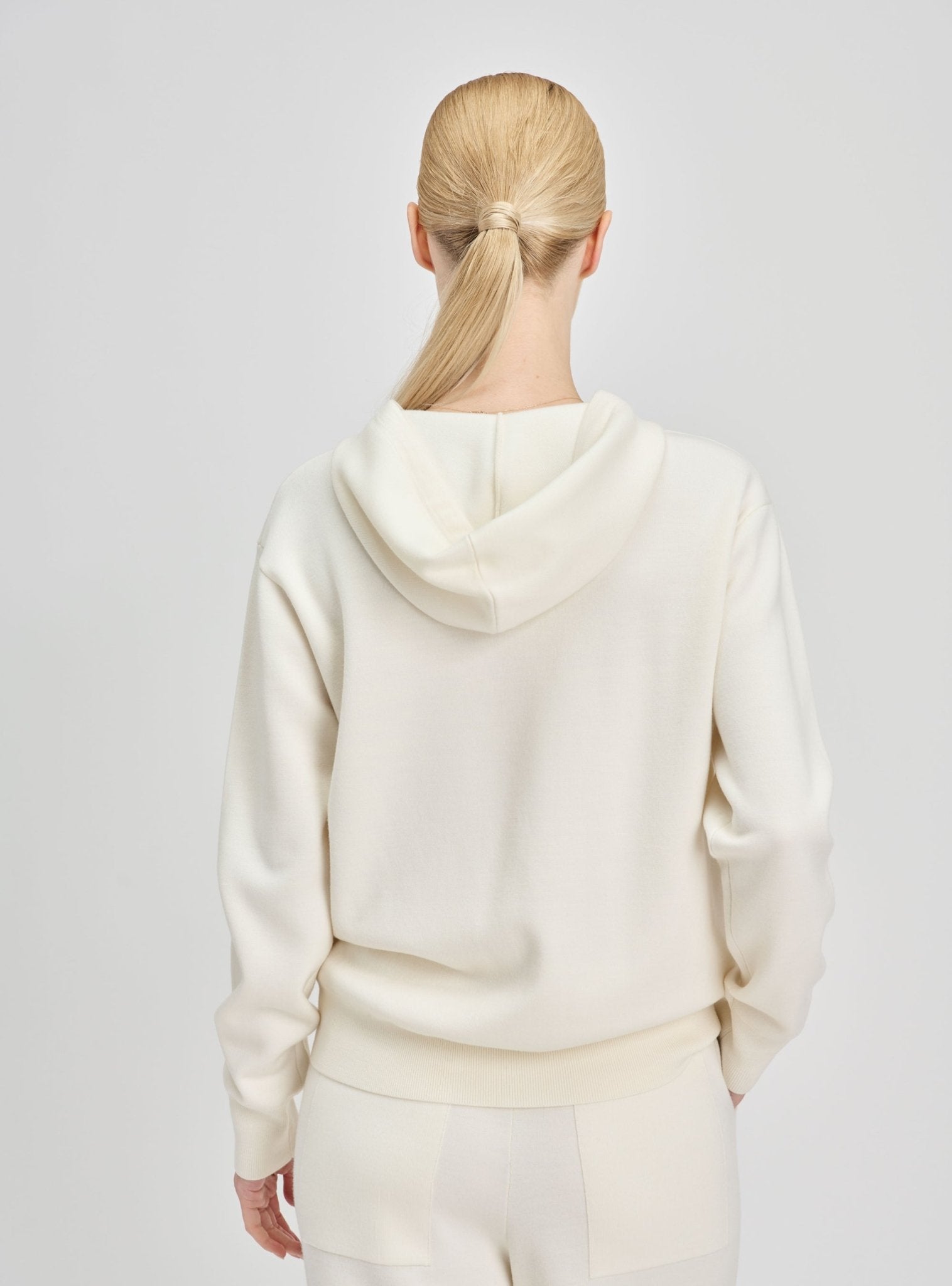 NELLO wool hoodie sweatshirt (Milk) - STELLAM