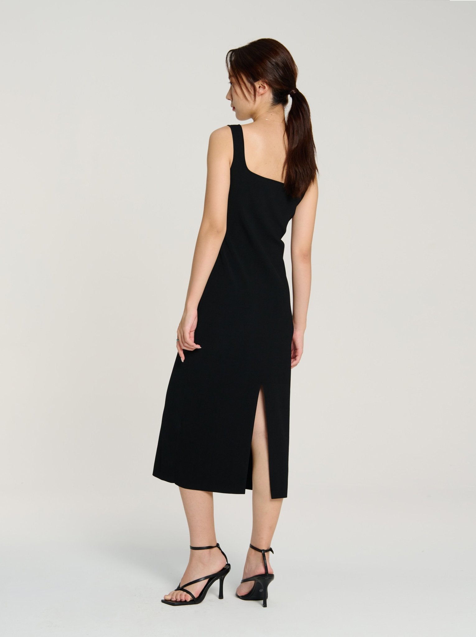 NINA jersey-knit dress (Black) - STELLAM