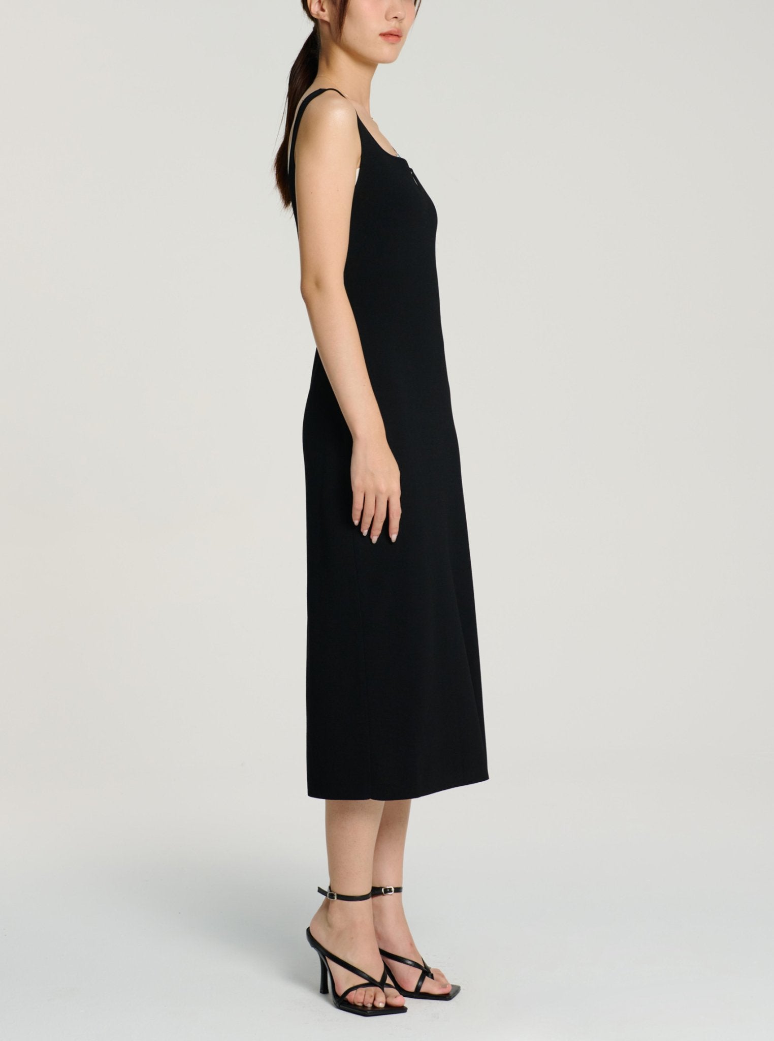 NINA jersey-knit dress (Black) - STELLAM