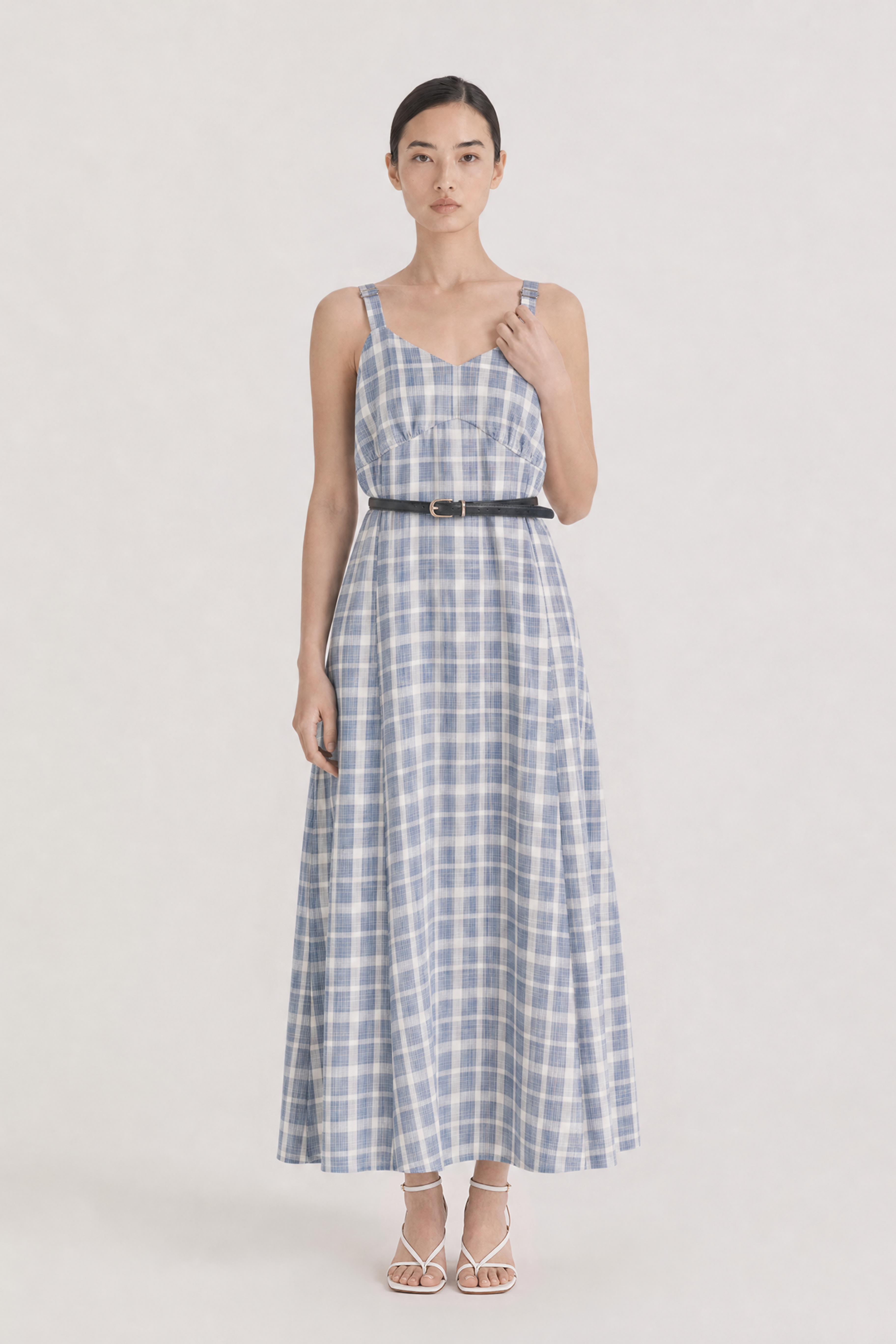 NINI cotton maxi dress	(Tweed)