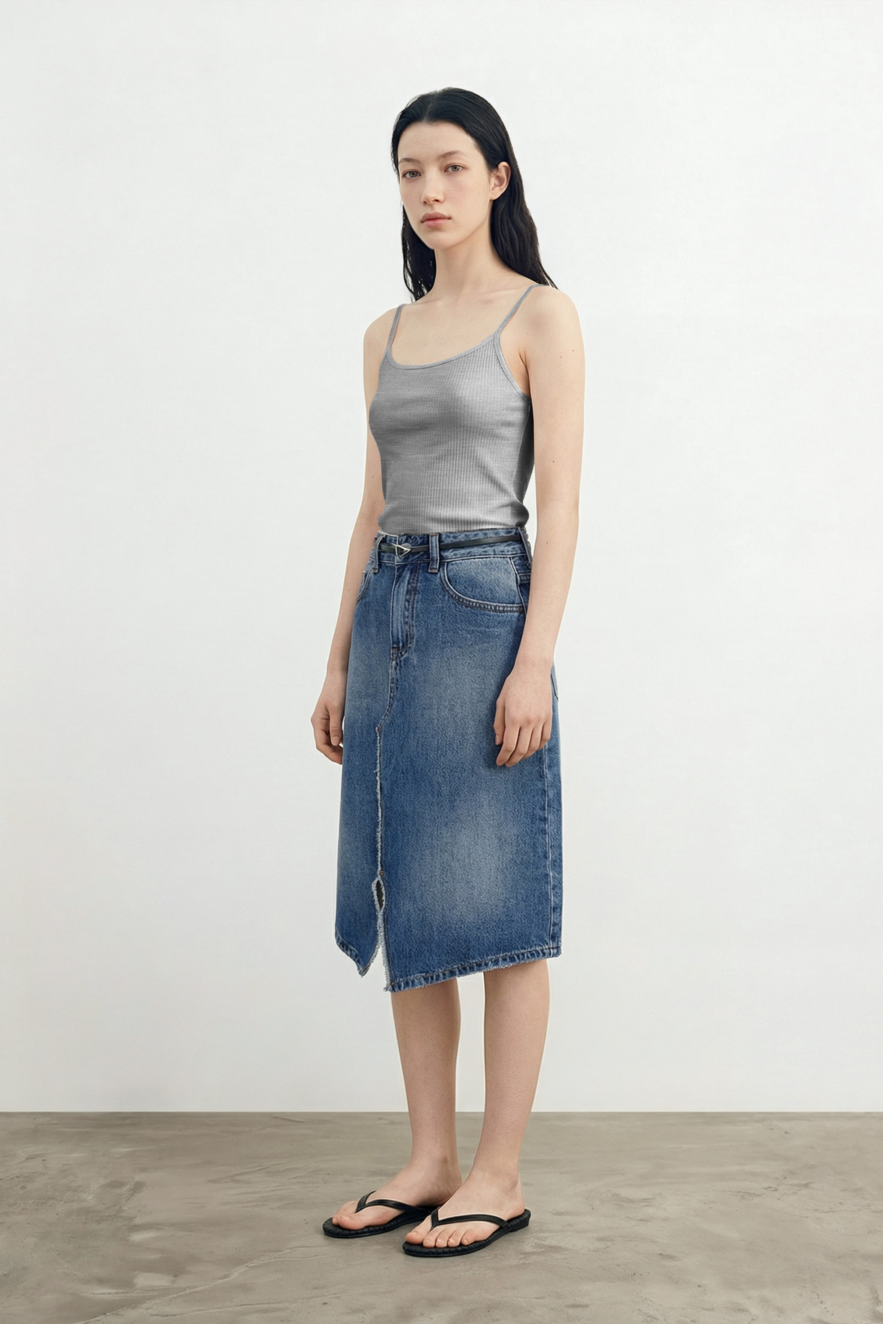 PEA 天絲絲質背心（灰色）