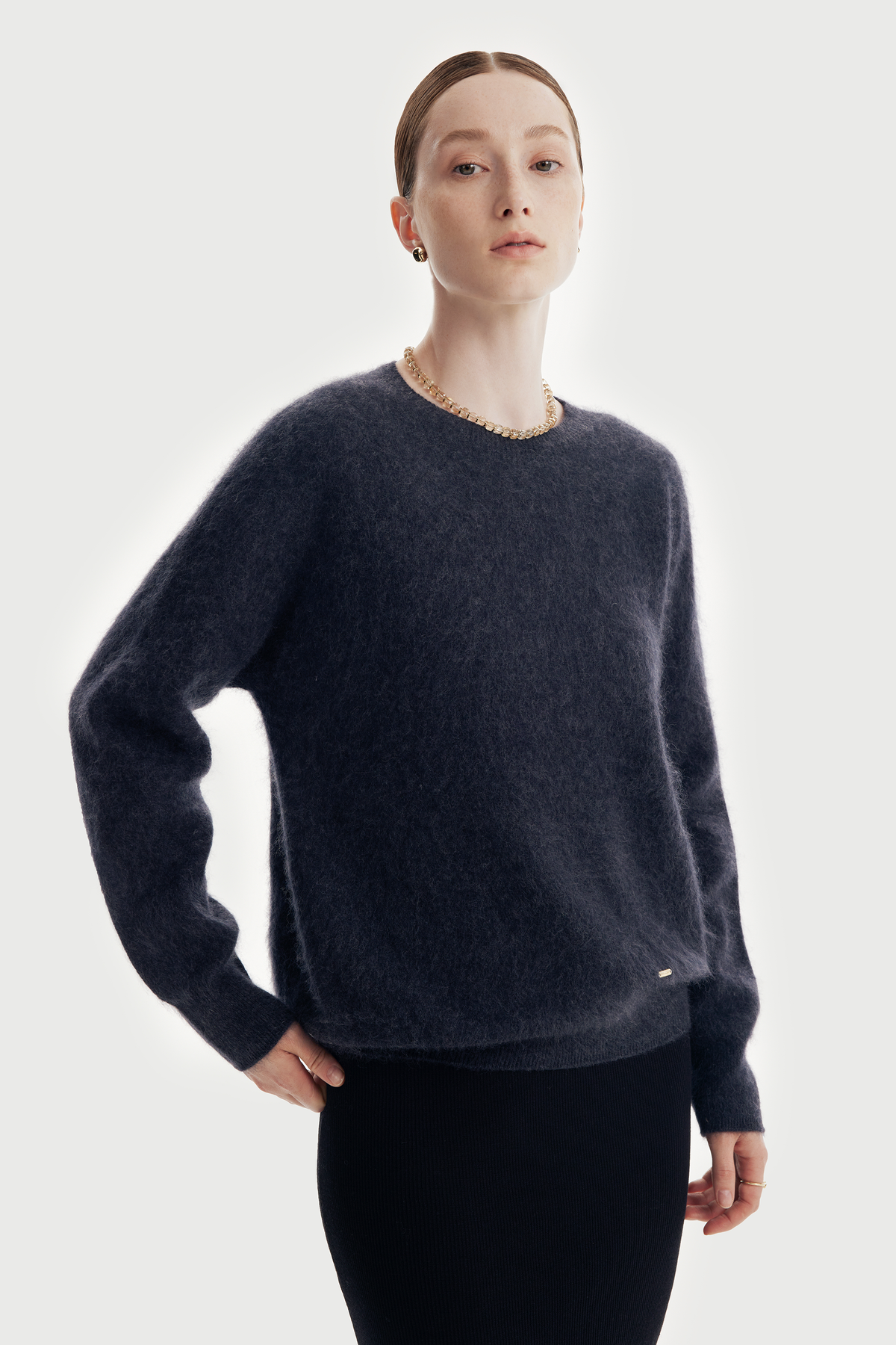 PHOENIX wool seamless pullover (Grey)