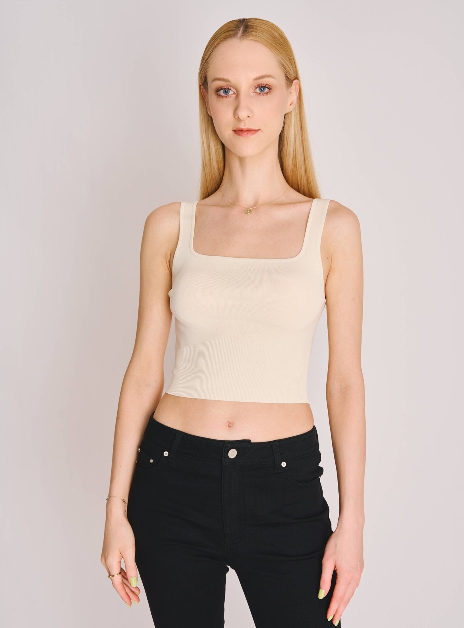 ROSEMARY jersey knit top (Milk) - STELLAM