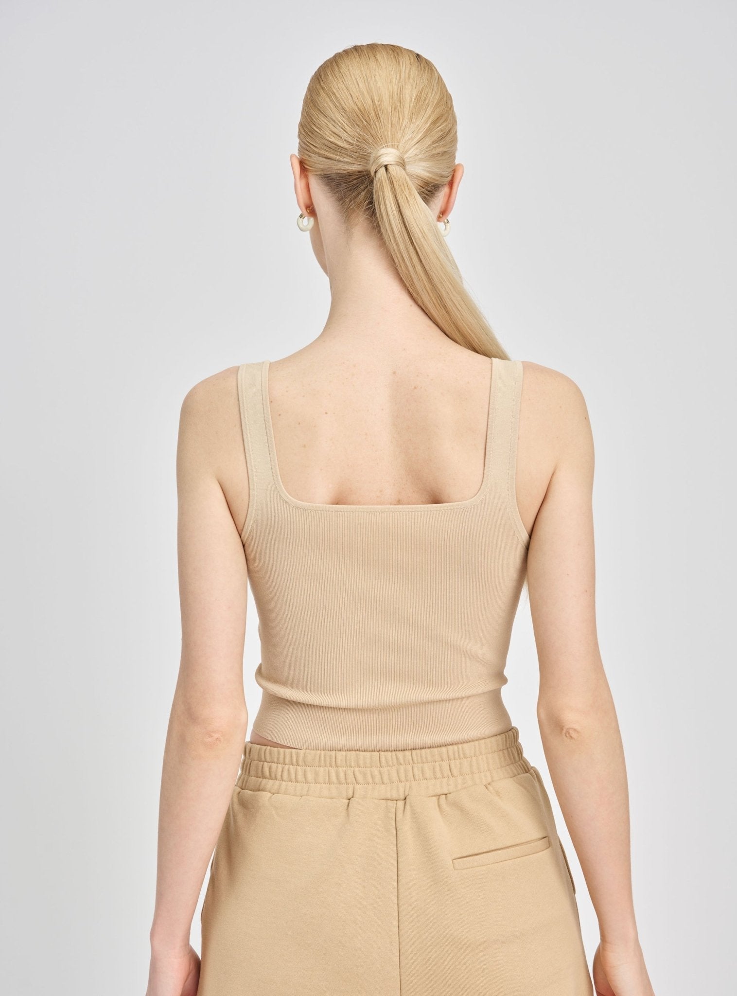 ROSEMARY jersey knit top (Nude) - STELLAM