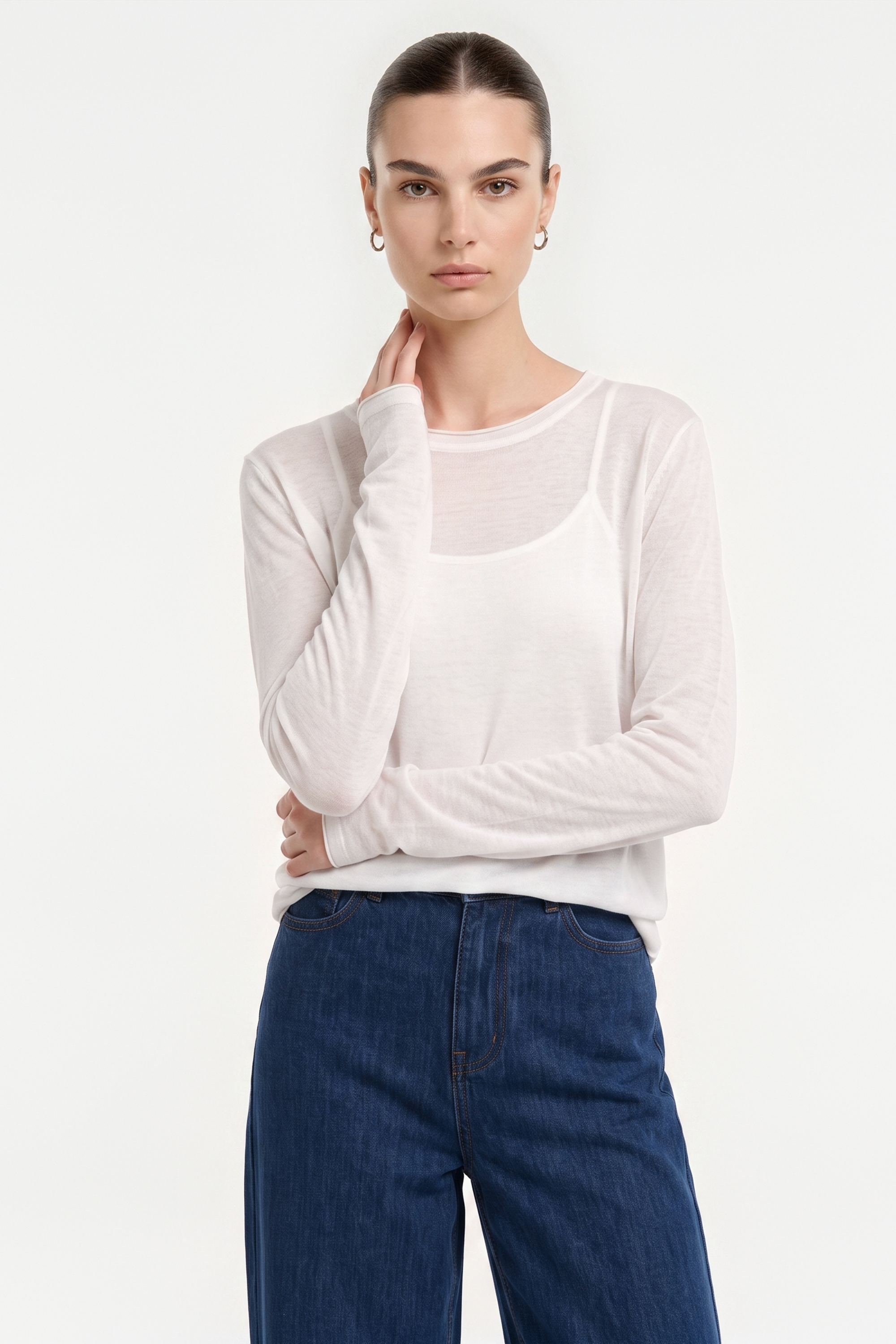 SHINE TENCEL blended top (White)