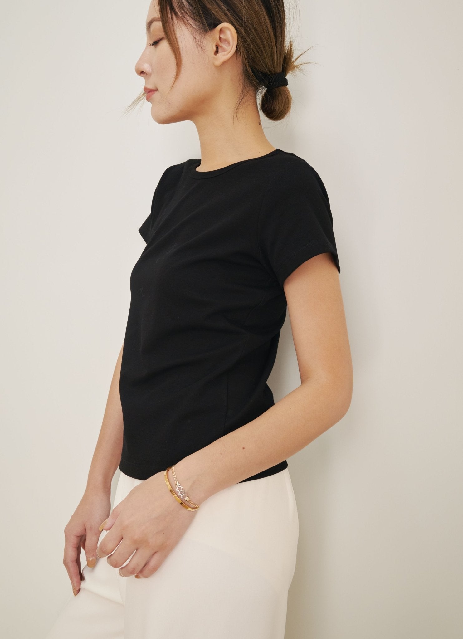 SIGNATURE relaxed jersey tee (Black) - STELLAM