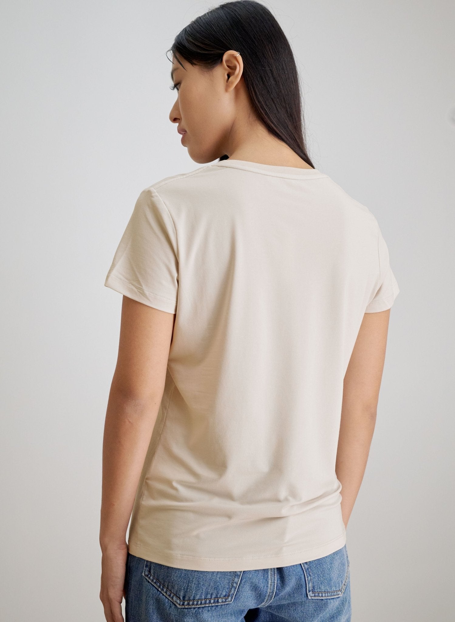 SIGNATURE relaxed jersey tee (Stone) - STELLAM