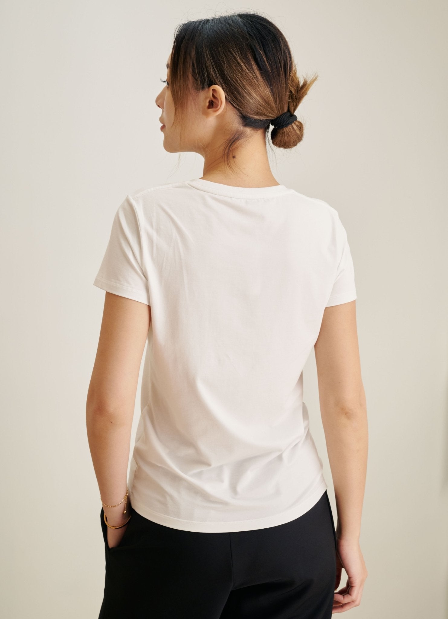 SIGNATURE relaxed jersey tee (White) - STELLAM