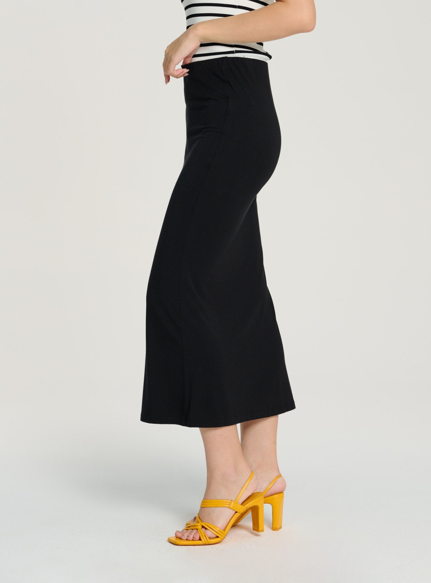 SMITHS jersey skirt (Black) - STELLAM