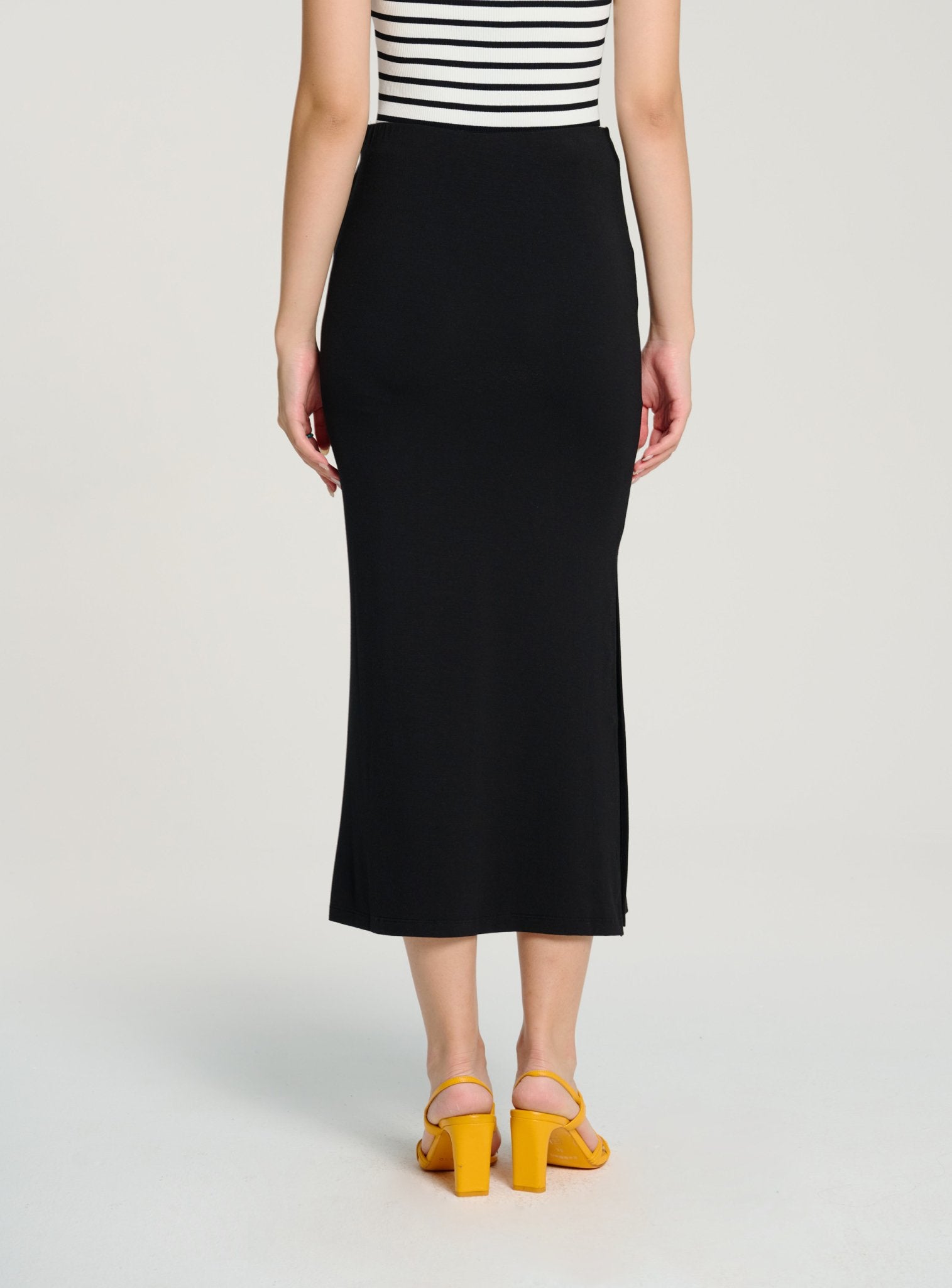 SMITHS jersey skirt (Black) - STELLAM