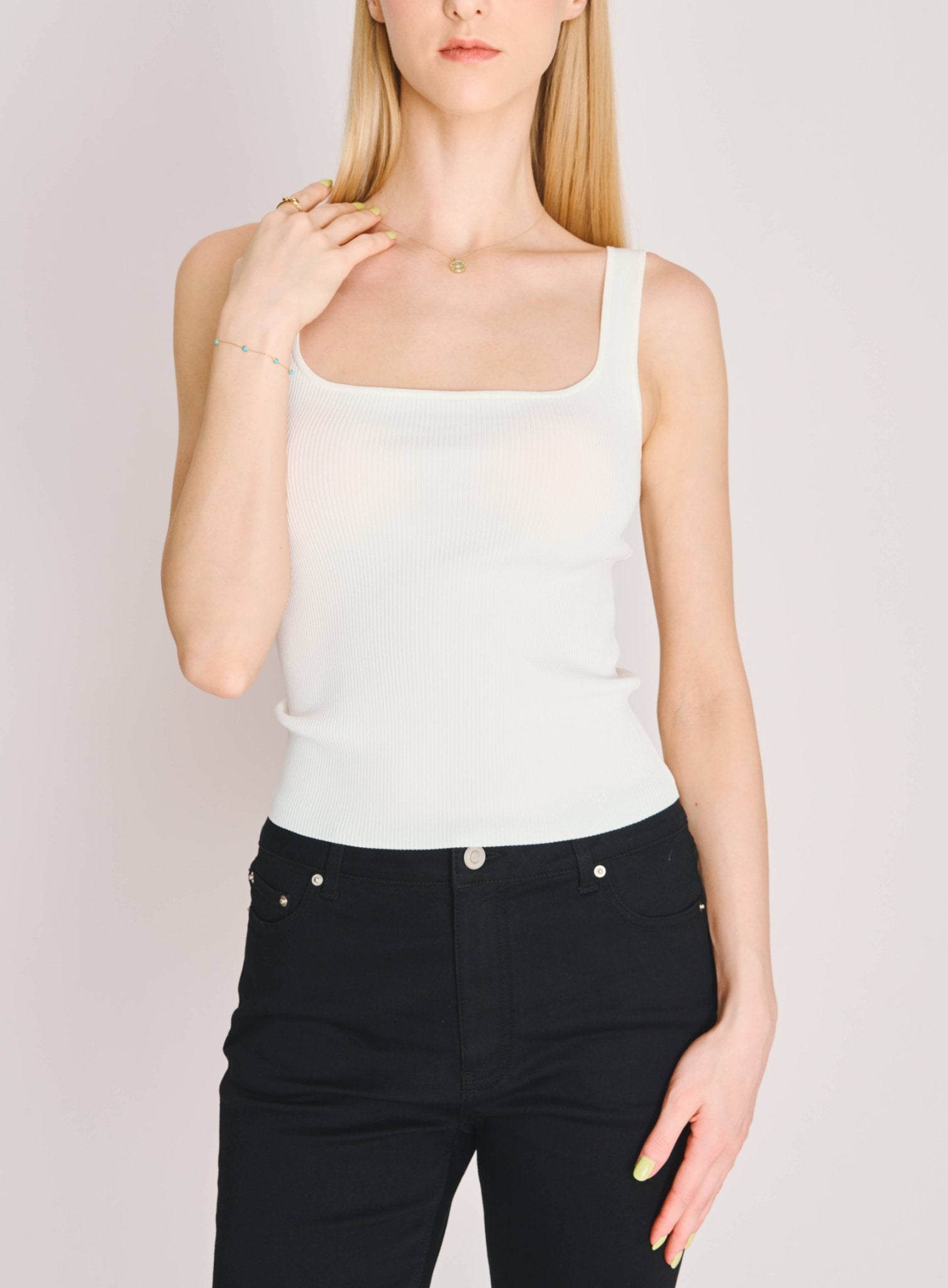 SUNNY two-ways tank top (White) - STELLAM