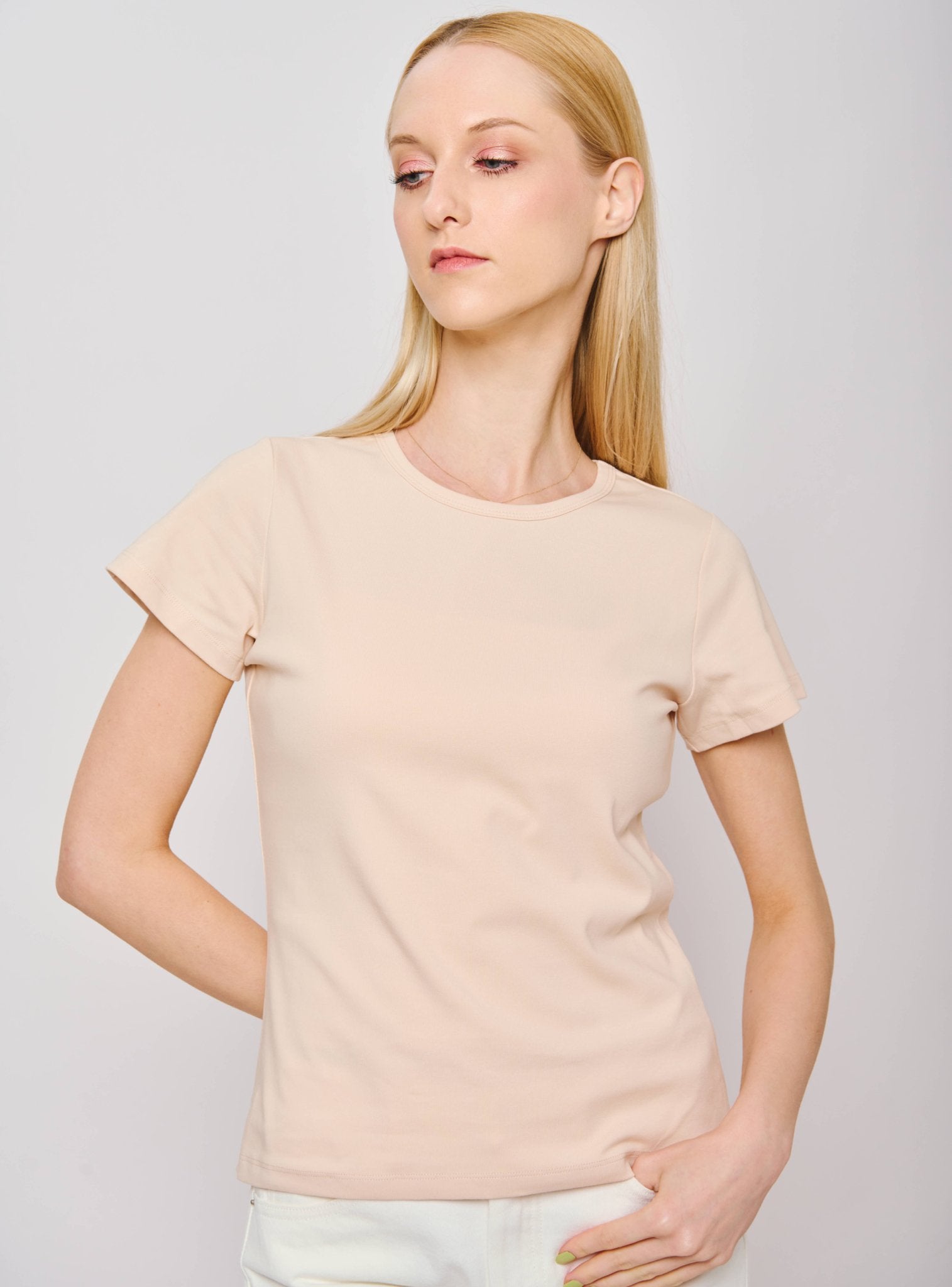 UNION cotton tee (Nude) - STELLAM