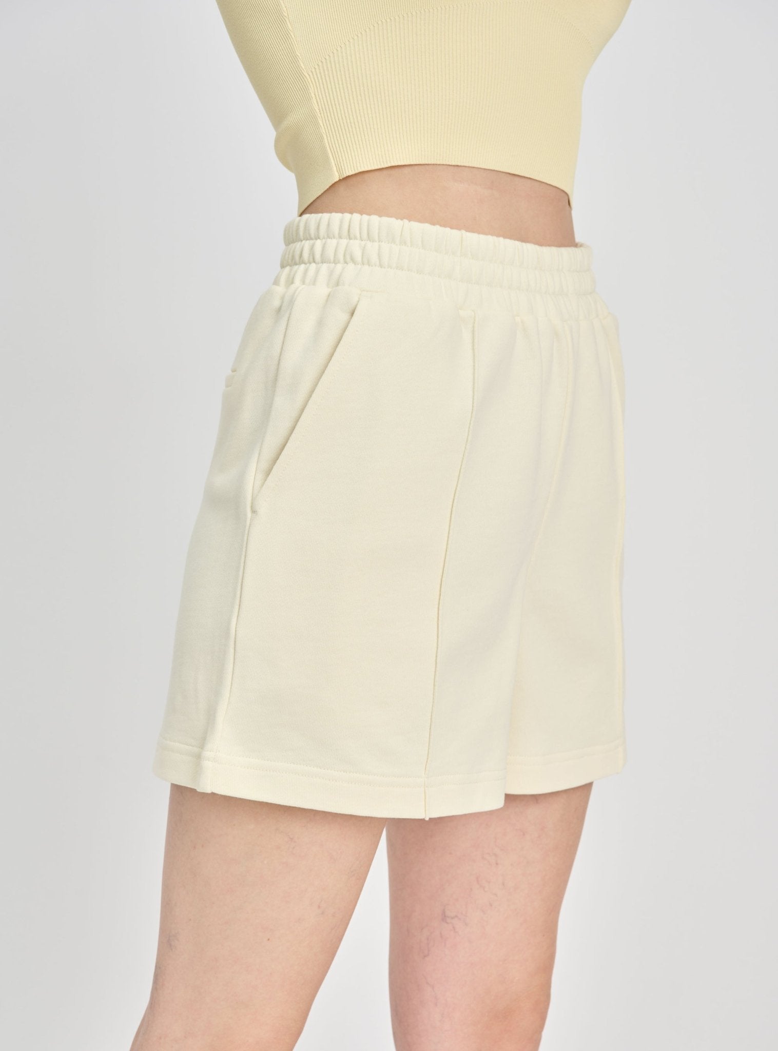 VENICE cotton shorts (Light yellow) - STELLAM