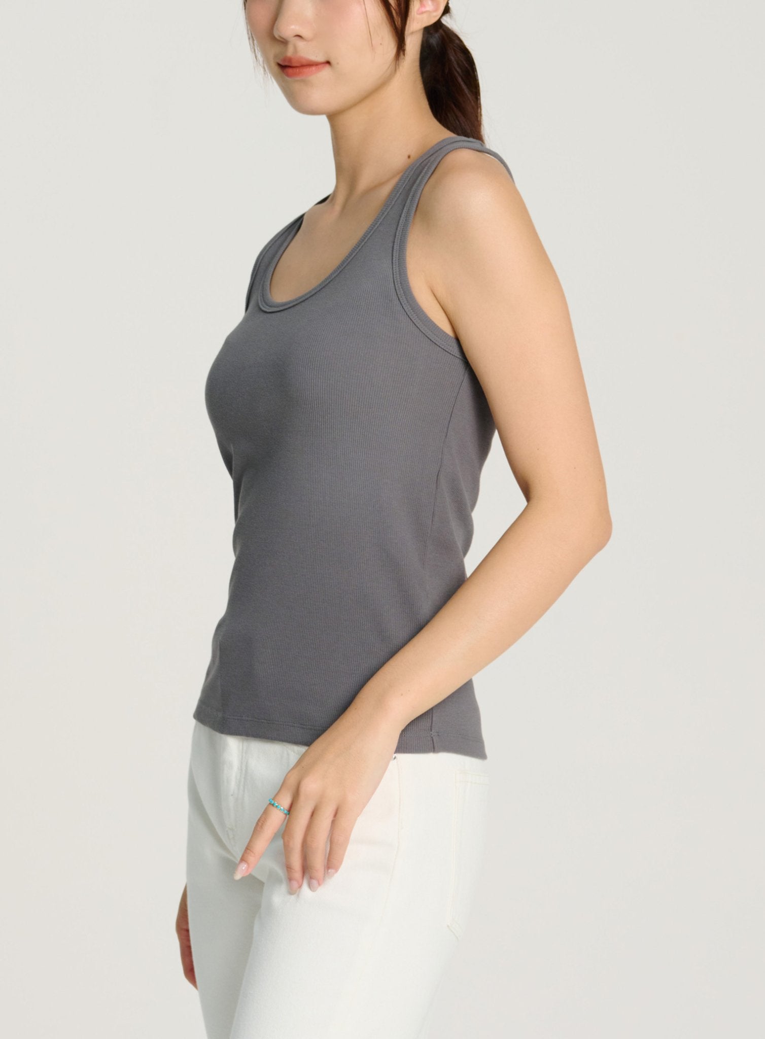 VIN eco-cotton tank top (Grey) - STELLAM