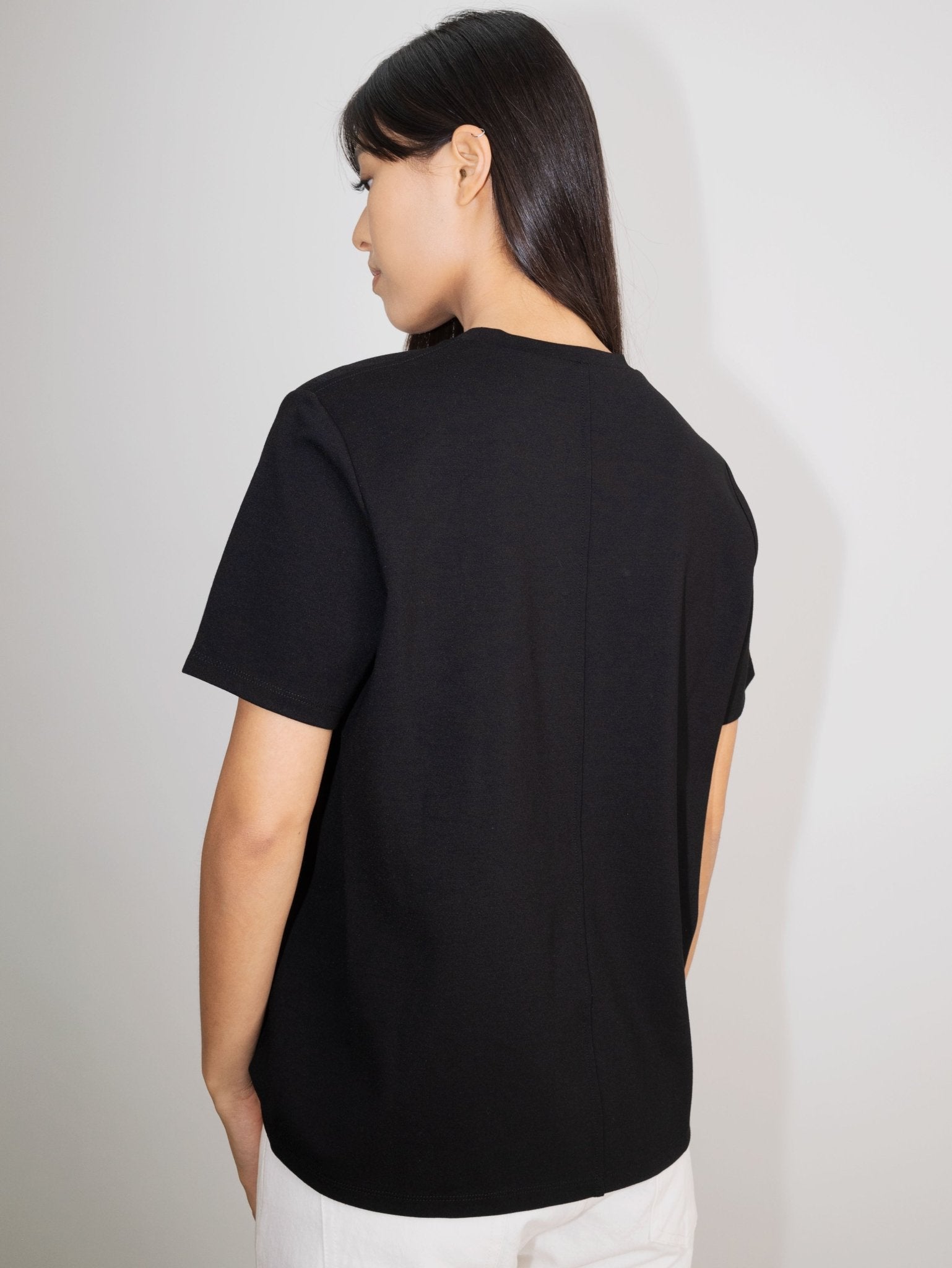 WESLER jersey top (Black) - STELLAM